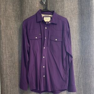 Poncho Purple Button-Up Shirt